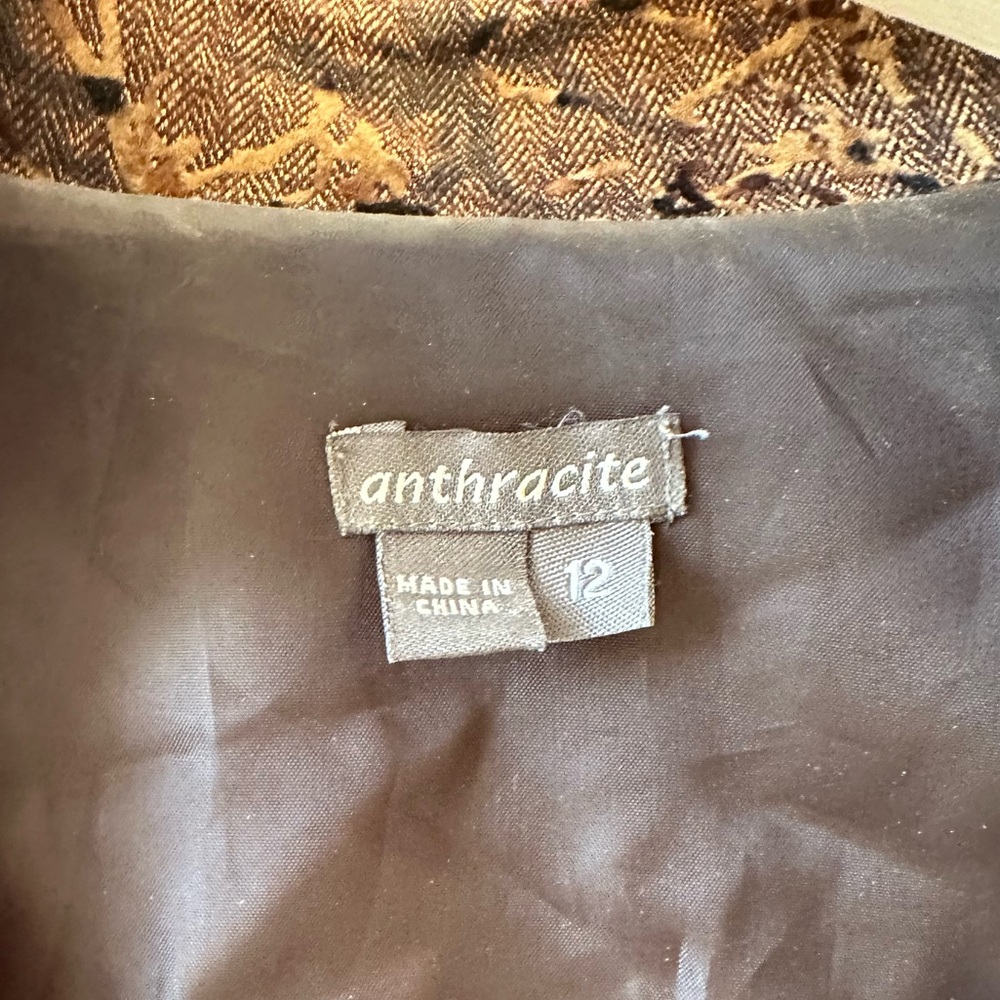 Anthracite Ladies Blazer Tweed Paisley Textured Camouflage Size 12 Women - Picture 7 of 14
